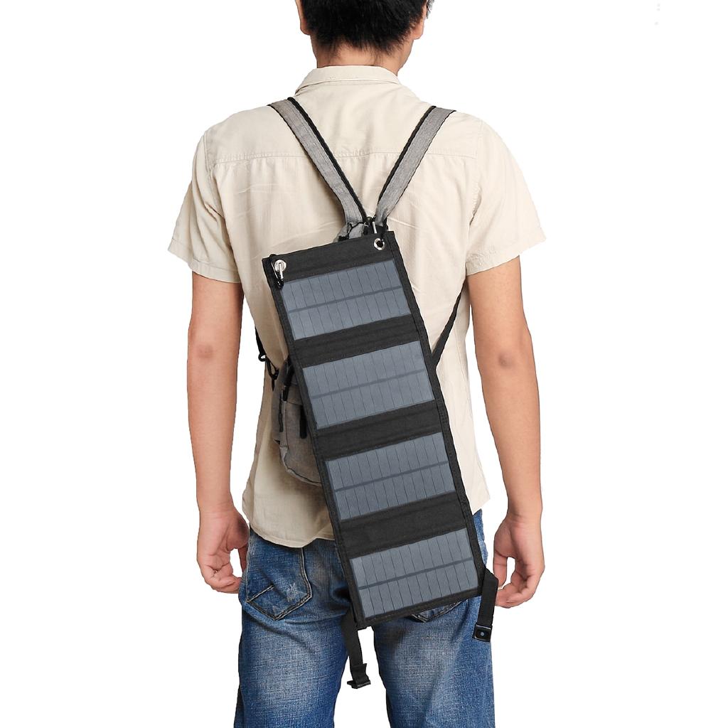 5V 40W Portable Solar Panel Folding Foldable Solar Panel Bag USB Port Waterproof Charger Mobile Power Bank Phone Battery