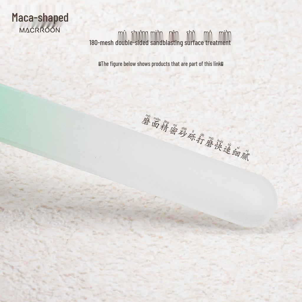 9cm Double-Sided Nano Glass Nail File – Fine Grit Mini Manicure Polisher
