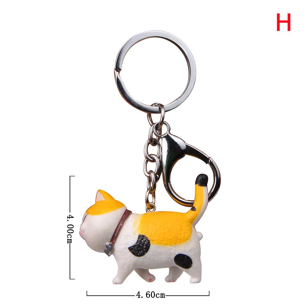 Fashion Cute Cat Pendant Key Rings Chains Car Trinket Bag Charm Keychains For Women Men Creative Keyring Couple Gift Accessories