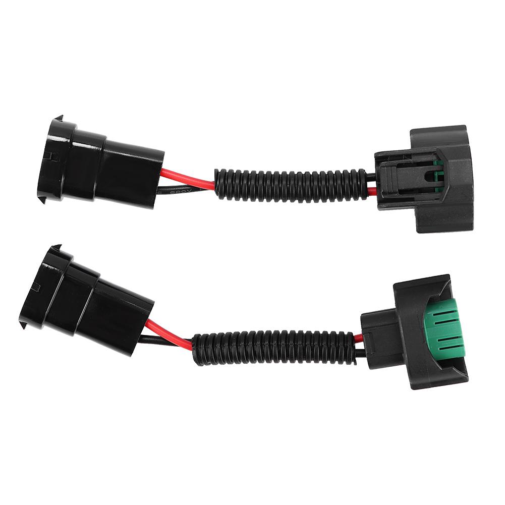 2Pcs H11 Bulb Lamp Base Adapter Socket Female Male Wire Plug Harness Holder For Car Headlight