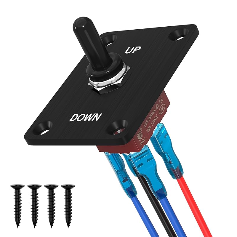Heavy Duty Waterproof Toggle Switch 12V DC 30A 2 Pin SPST ON/Off Toggle Switch With Mounting Panel For Marine Boat Automotive