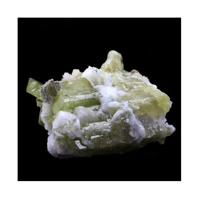 Pierres et Minéraux. Brazilianite + Albite. 674.5 ct. Linópolis, Minas Gerais, Brésil.