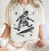 Skater Cat Graphic Tee, Distressed Animal Lover Shirt, Cat Mom Gift