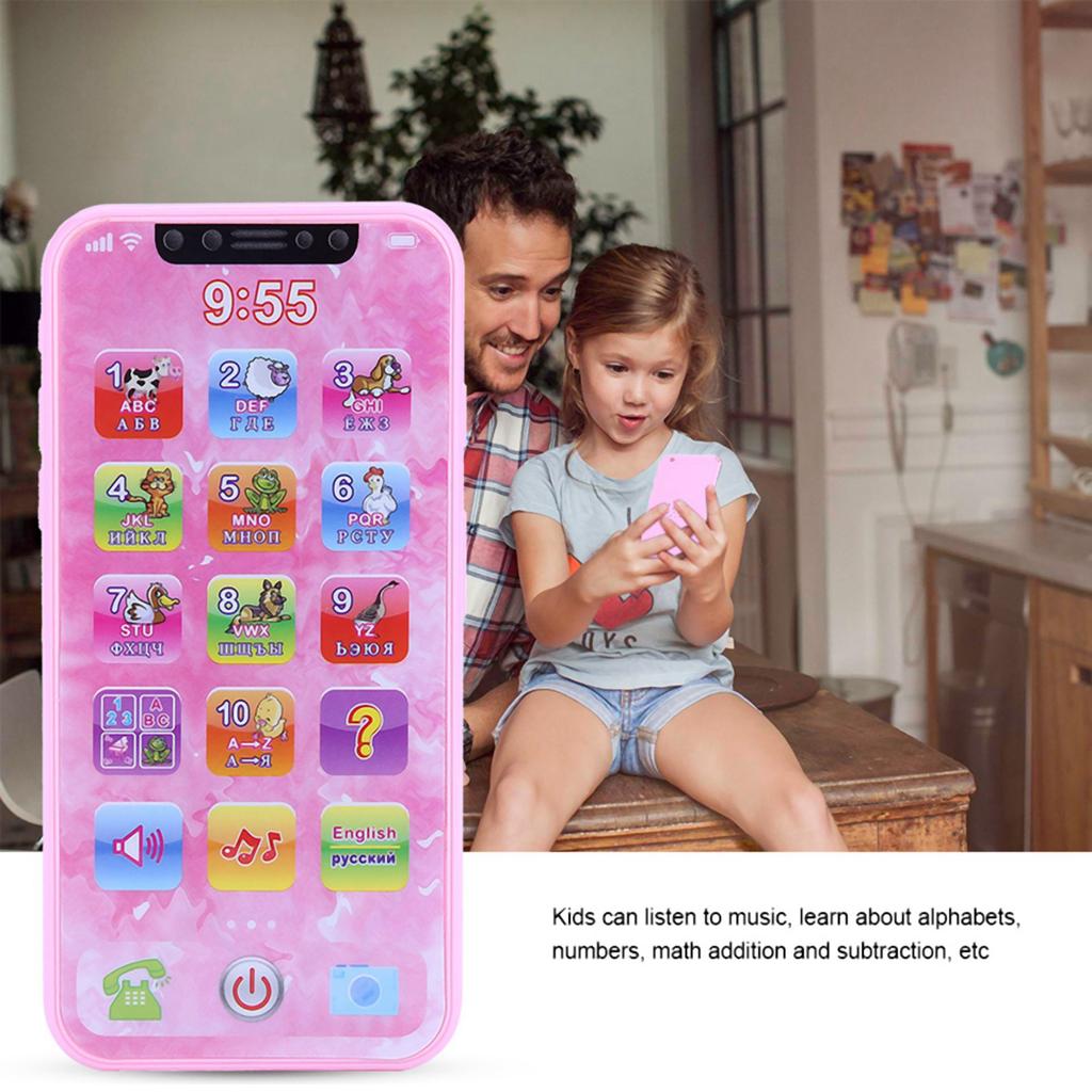 Baby Kids Music Toy Simulated Mobile Phone Educational Learning Machine Children Gifts(Russian)