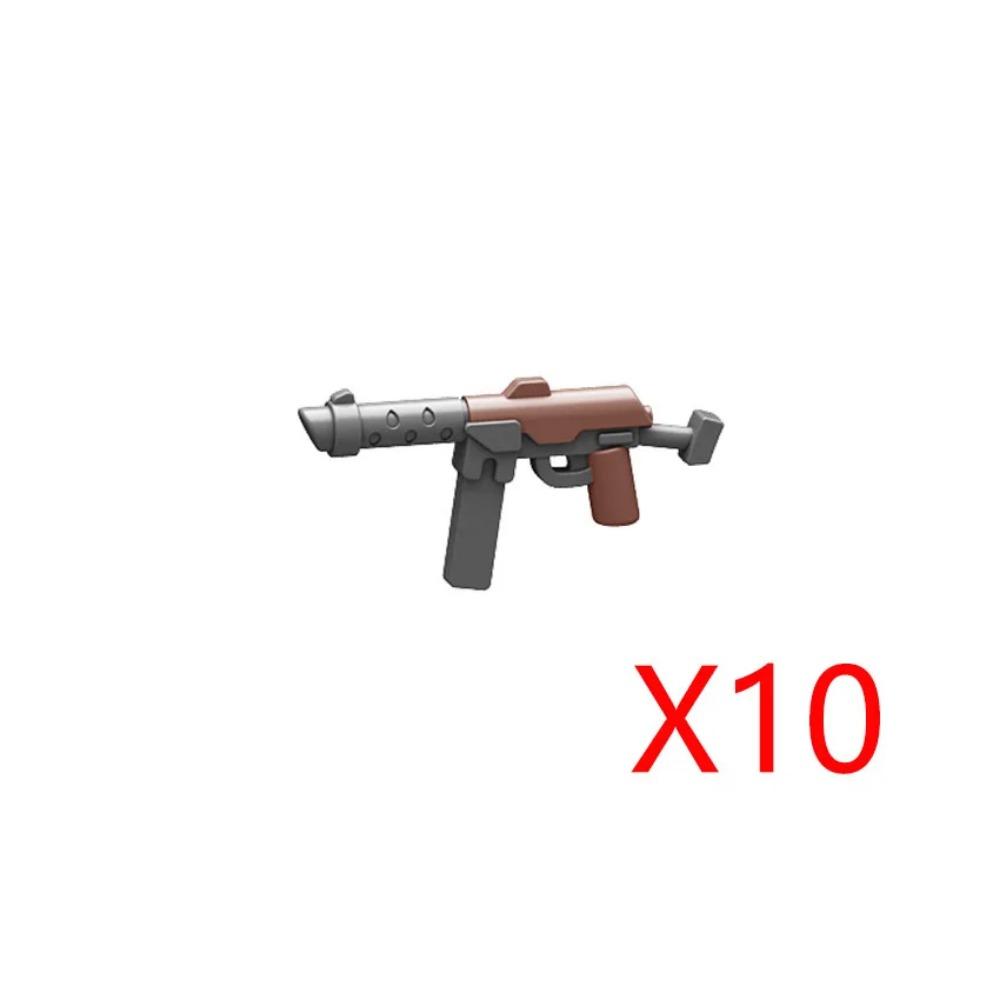 WWI WWII Building Blocks Soldiers Military Accessories Bomb Two-color Gun Mini Brick Weapons Gift Toy AKM Helmet RPG Grenad X026