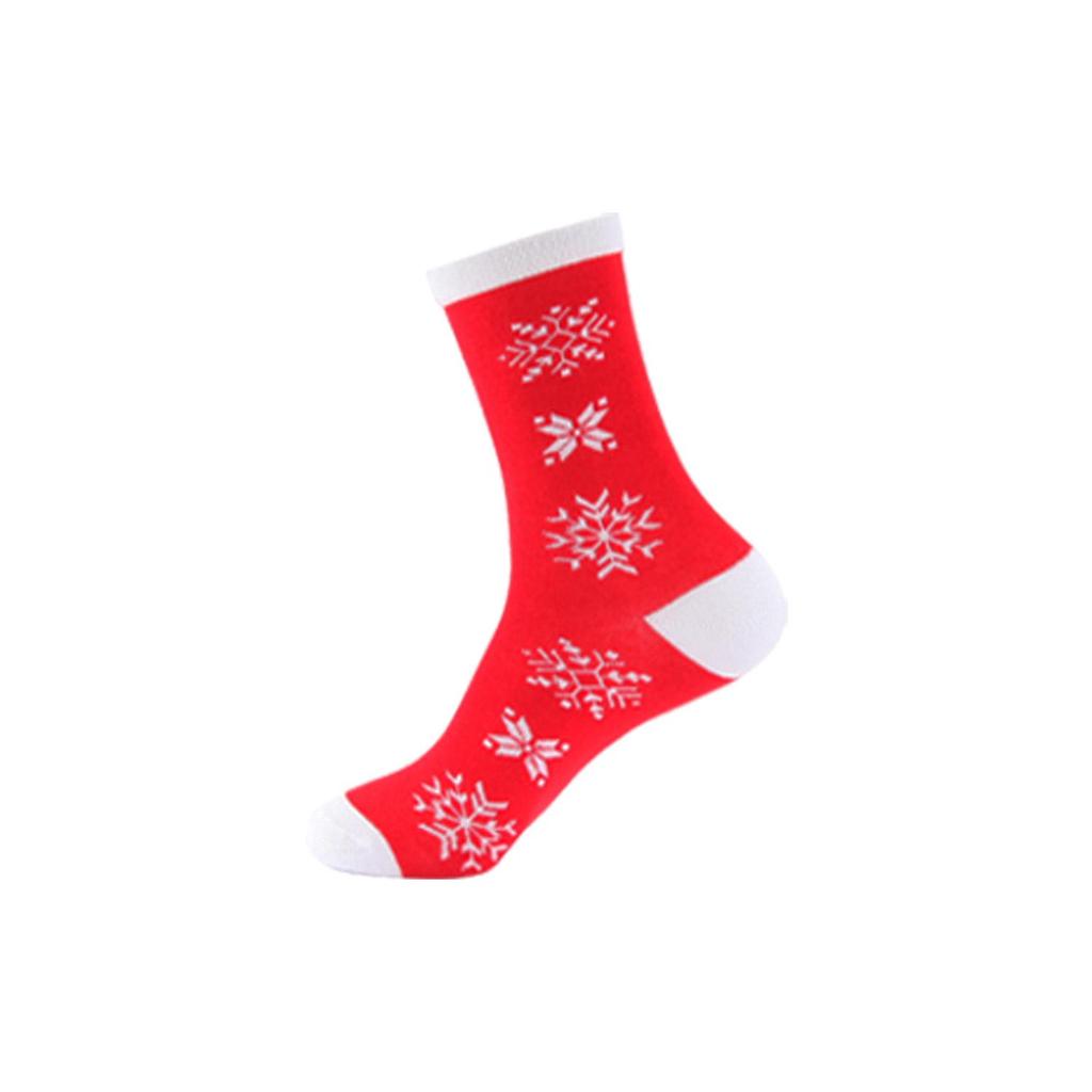 Autumn Santa & Reindeer Christmas Mid-Tube Cotton Socks for Men & Women - Trendy and Comfortable