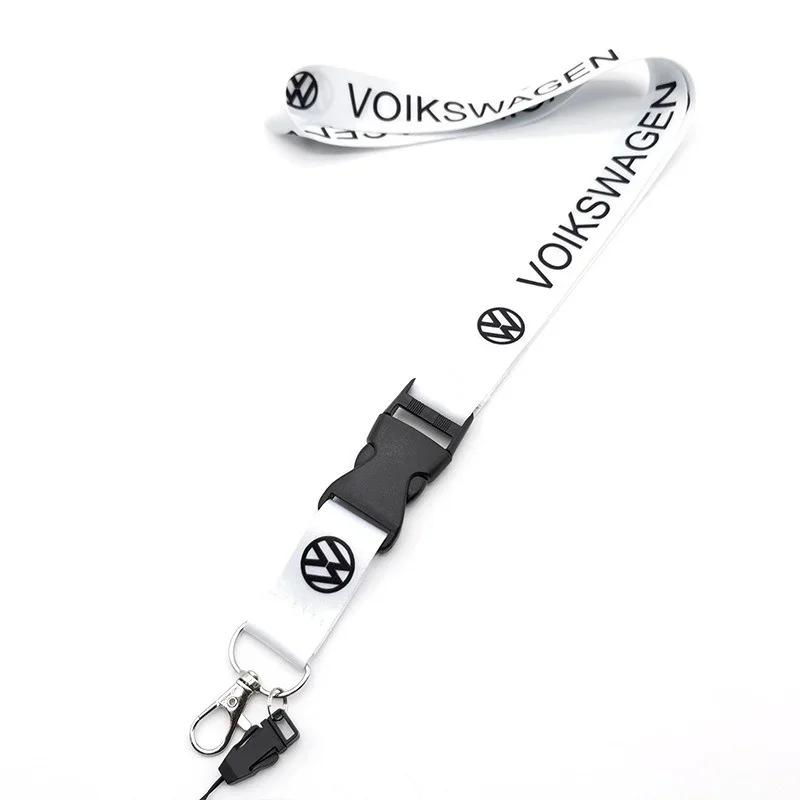 2026 Heiß Für VW VOLKSWAGEN VW Motorrad Lanyard Nylon Druck Emblem Stil Schwarz Weiß Schlüsselanhänger Motorradzubehör Gadget au ny2 white