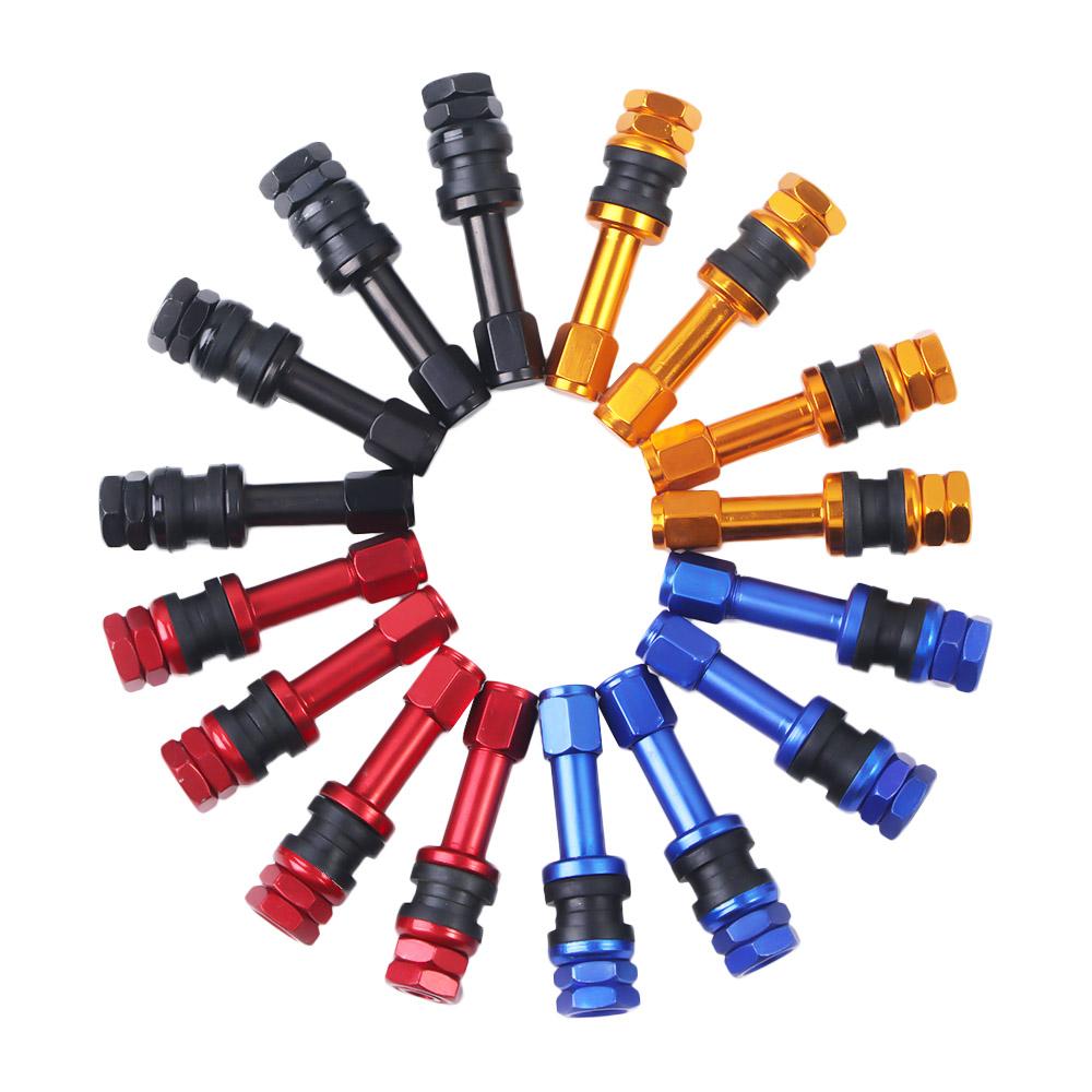 4PCS Motorcycles High Pressure Bikes Aluminum Zinc Zinc Alloy Valves Dust Caps Bolt-in Tire Valve Stems TR48E