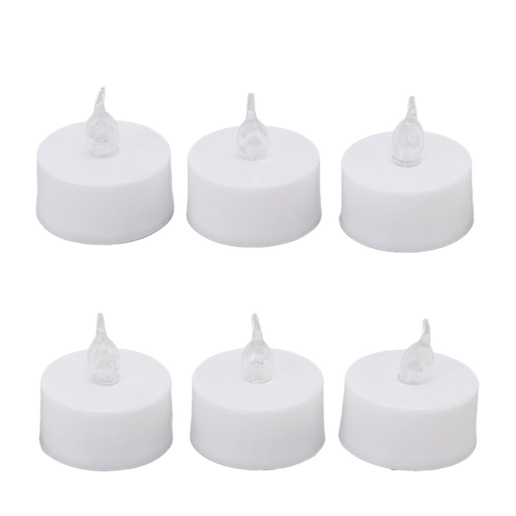 12Pcs Flameless LED Candle Light Tea Lights Candles with Color Transparent Wick Halloween Holiday