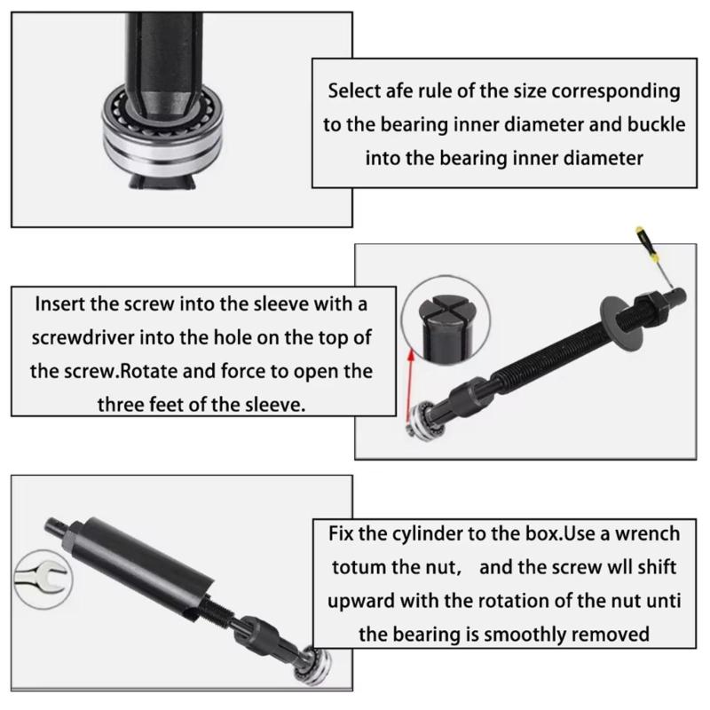 Easy To Use Motorcycle Bearing Pullers Disassembly 9-23mm Inner Bearing Extractor Kit Suitable for Efficient Maintenance