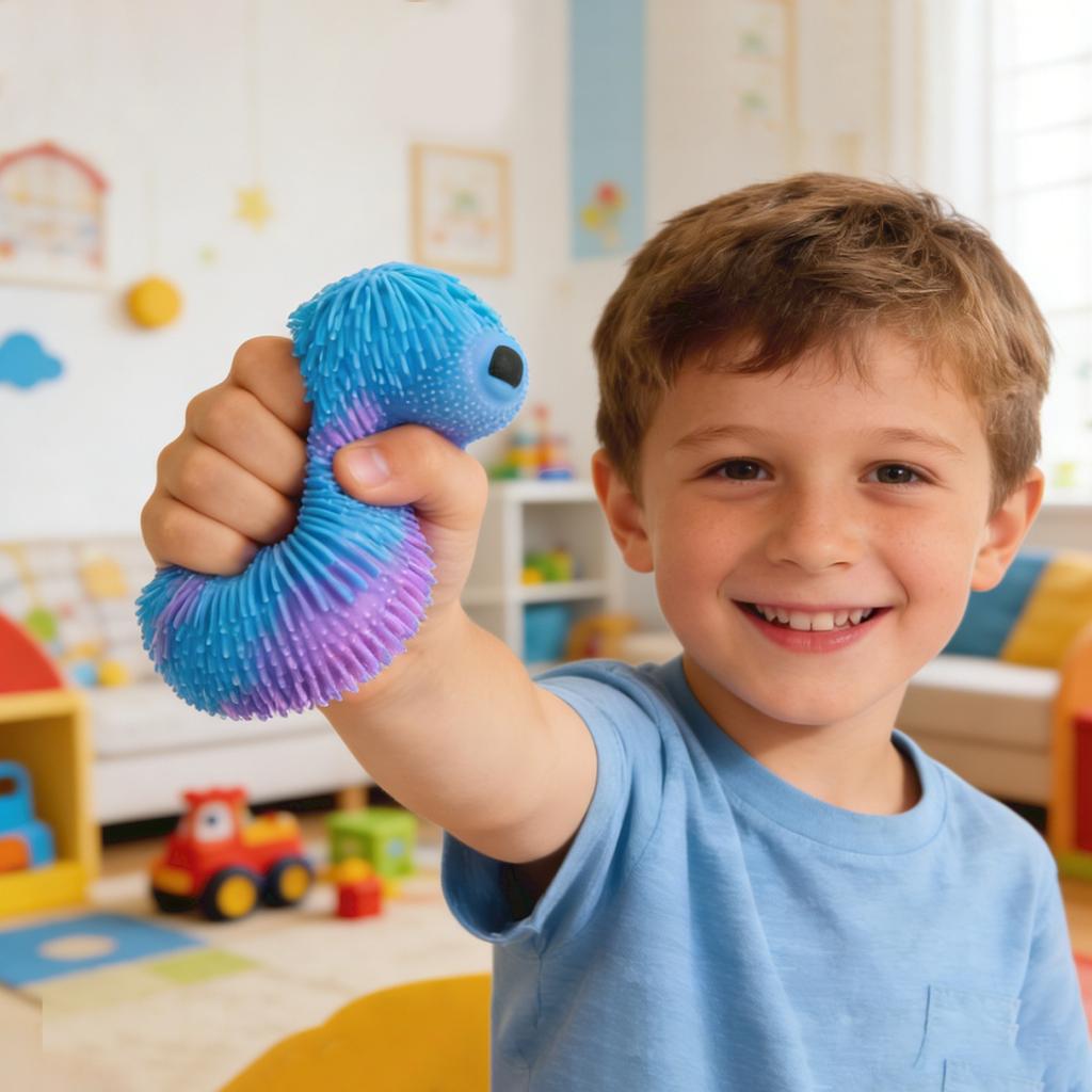 Long-Haired Dog Slow-Rebound Toy For Stress Relief, Suitable As A Children's Gift. Four Colors, One Color Randomly.