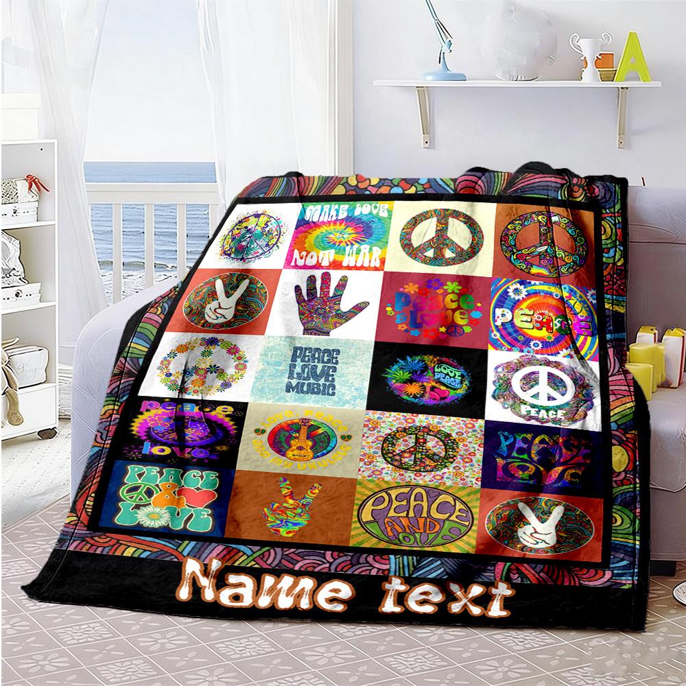 Theme Personalized Text Blanket Lightweight Personalized Blanket Durable Comfort Great for Couch Sofa Home Decor Bedding Four Seasons Multipurpose