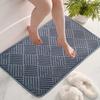 Stain-resistant Rug Quick-drying Flannel Floor Mat with Anti-slip Bottom for Bath Shower Kitchen Thick Absorbent Entry for Easy
