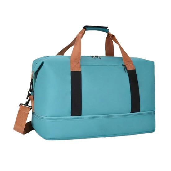 

Gym Bag Large Capacity Yoga Bag with Independent Shoe Compartment Dry And Wet синий