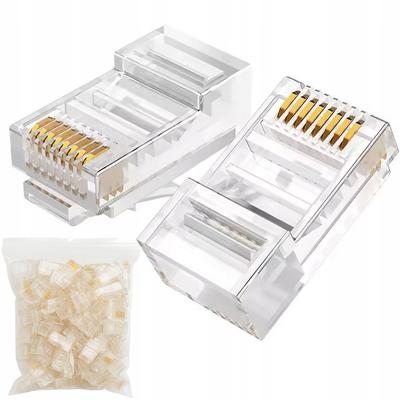 Rosfix Wtyki RJ45 5e PureCopper – Wtyki Sieciowe UTP | 100 Szt. | Kategoria 5e | 8P8C | Czysta Miedź | Do LAN I Patch Paneli