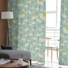Spring Chrysanthemum Watercolor Flower Bedroom Transparent Sheer Curtains Holiday Decoration Window Voile Tulle Curtain