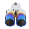 Stainless Steel   Car Modified Double Exhaust Pipe Rr Muffler Tip Tail Throat