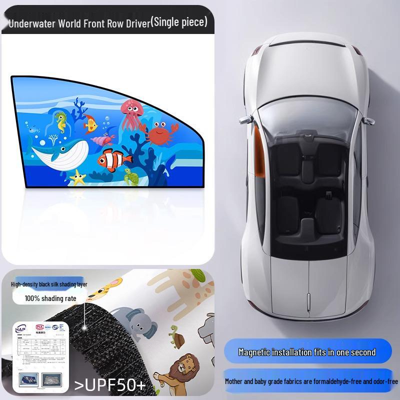 Magnetic Car Sun Shade Curtain for Baby - Side Window Sun Block & Privacy Protection