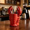 Lobster Pen Holder, Halloween Funny Sea Animal Pencil Stand, Creative Desk Organizer for Brushes Makeup Tools, Office Home Decor