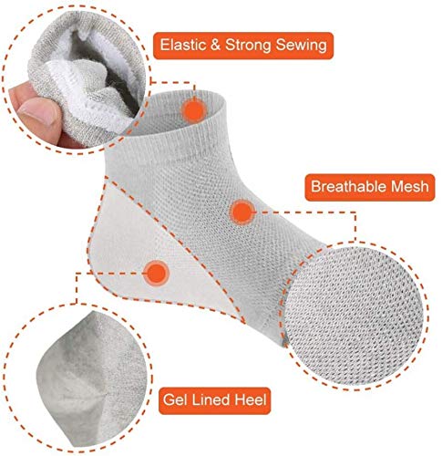 Abelia Silicone Gel Heel Socks for Dry Hard Cracked Heel Repair Pad, Swelling & Pain Relief, Cushion Support, Foot Care, Ankle Protection, Planta