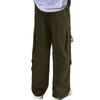Men's Loose Casual Multi-pocket Work Pants, Youth Stretch Waist Drawstring  Pants
