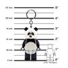 IQ Iconic Panda Guy Key Light Keychain LED Keychain Light Building Blocks Toy Doll with Movable Joints Mini Figure