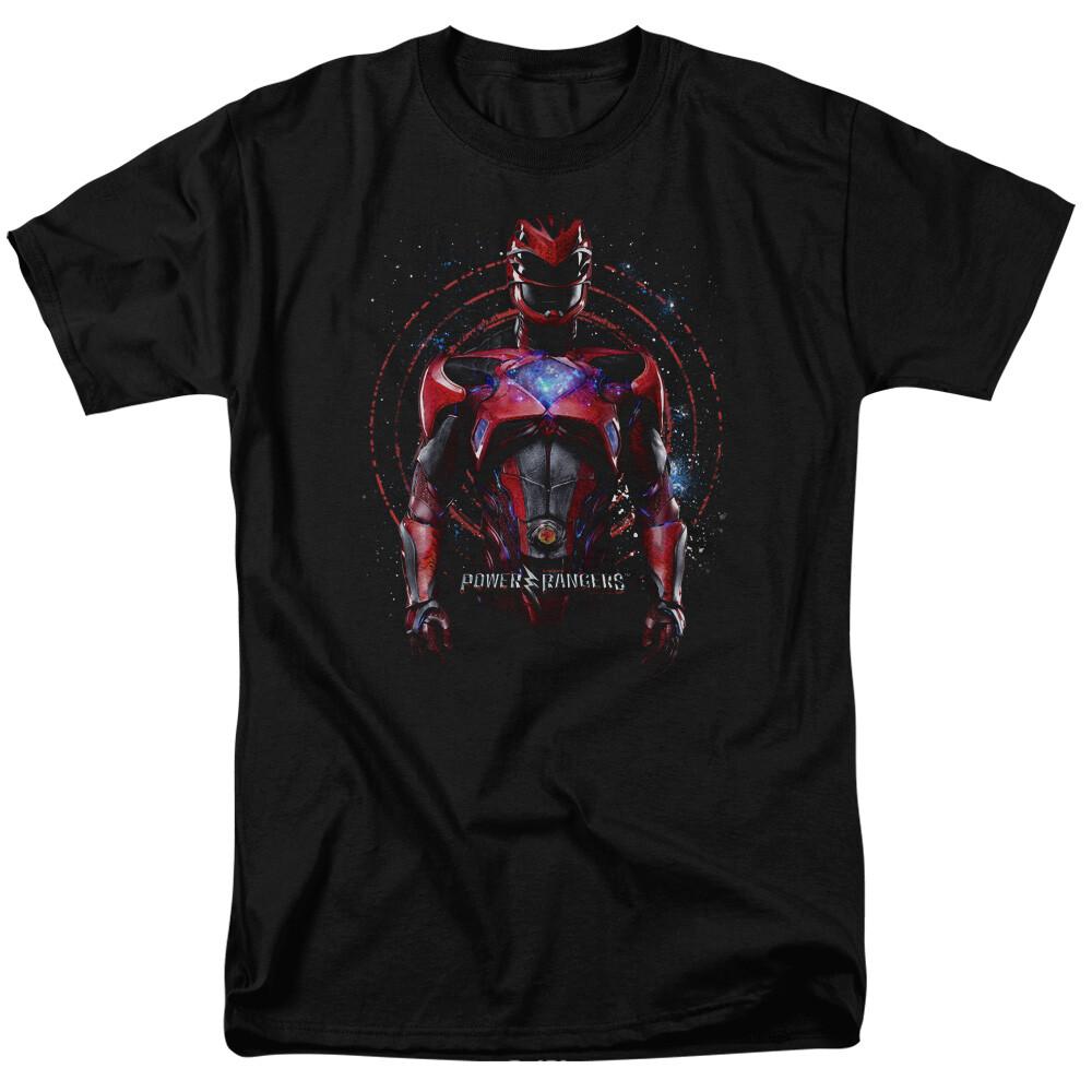 Power Rangers Movie Red Ranger T Shirt Mens Licensed Movie Tee Black XXXXL