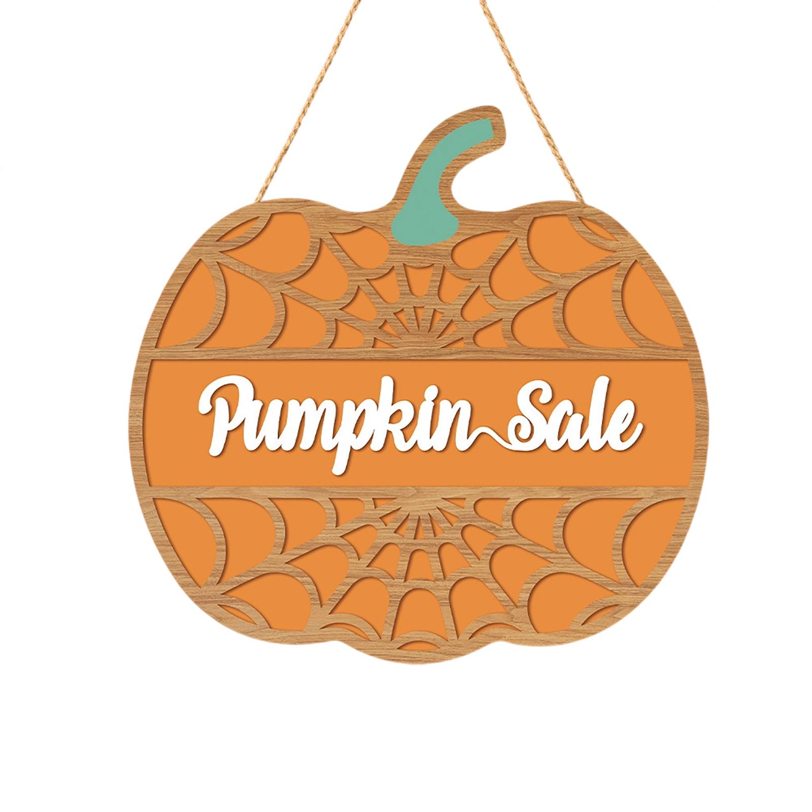 Wooden Hanging Sign Halloween Decoration Let’s Get Spooky Wall Door Window Ornament Party Atmosphere Accessory