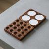 Empty Box Walnut Wood Watercolor Palette Compact Magnetic Suction Mixing Paint Tray Portable Mini Pocket Palette Artist Use