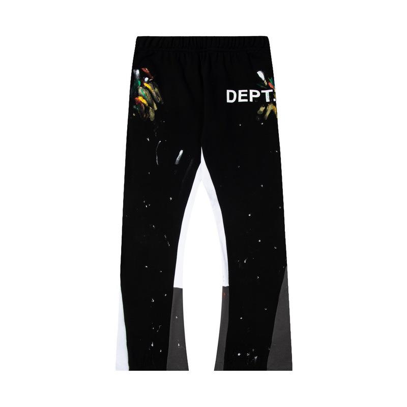 GALLERY DEPT Men's Classic Hand-Painted Splatter Graffiti Cotton Sweatpants