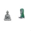 Monkey Buddha Easter Island Head Statue Miniature Figurine Moai Sculpture Collectible Antique