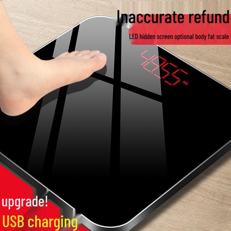 Rechargeable Durable Bathroom Scale: Smart Electronic Body Fat Scale for Women