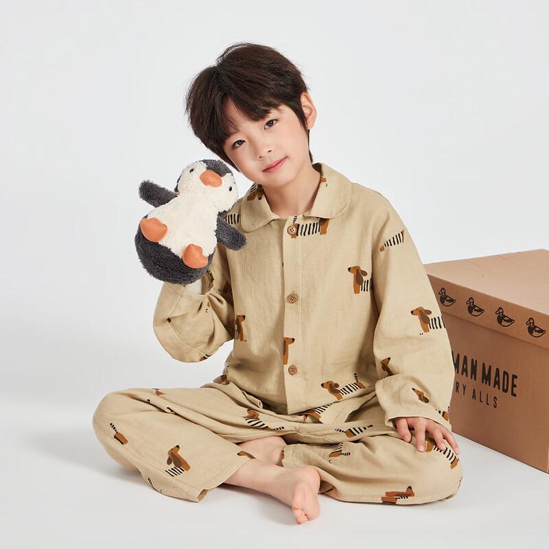 Duoduojia Boys 100% Cotton Puppy Print Pajama Set 120