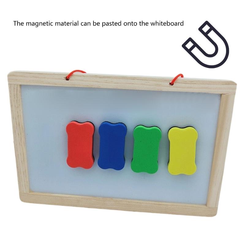 4 Pcs Magnetic Whiteboard Eraser Bone Shape Felt Board Cleaner Office Erasers For School Office Classroom Office