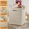Foldable Large-Capacity Laundry Hamper with Wheels for Bathroom/Toilet
