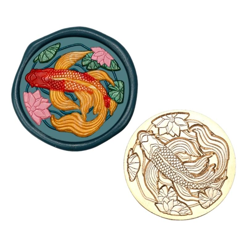 Vintage Seal Stamp Head Replacement, Embossed Sealing Stamp Head for Seal Envelope, Invitations Scrapbooking Decoration