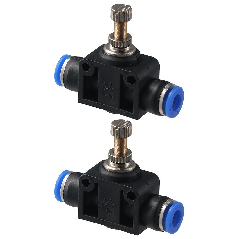 

2 шт. 6 мм зовнішній діаметр клапана регулювання швидкості металевий регулятор швидкості потоку трубка клапан пневматичного трубопроводу