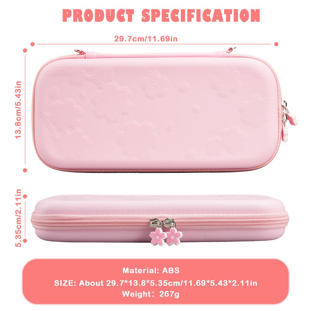 For Nintend Switch 2/LITE/OLED Portable Storage Bag EVA Shock Resistant Waterproof Protective Case Game Console Accessories