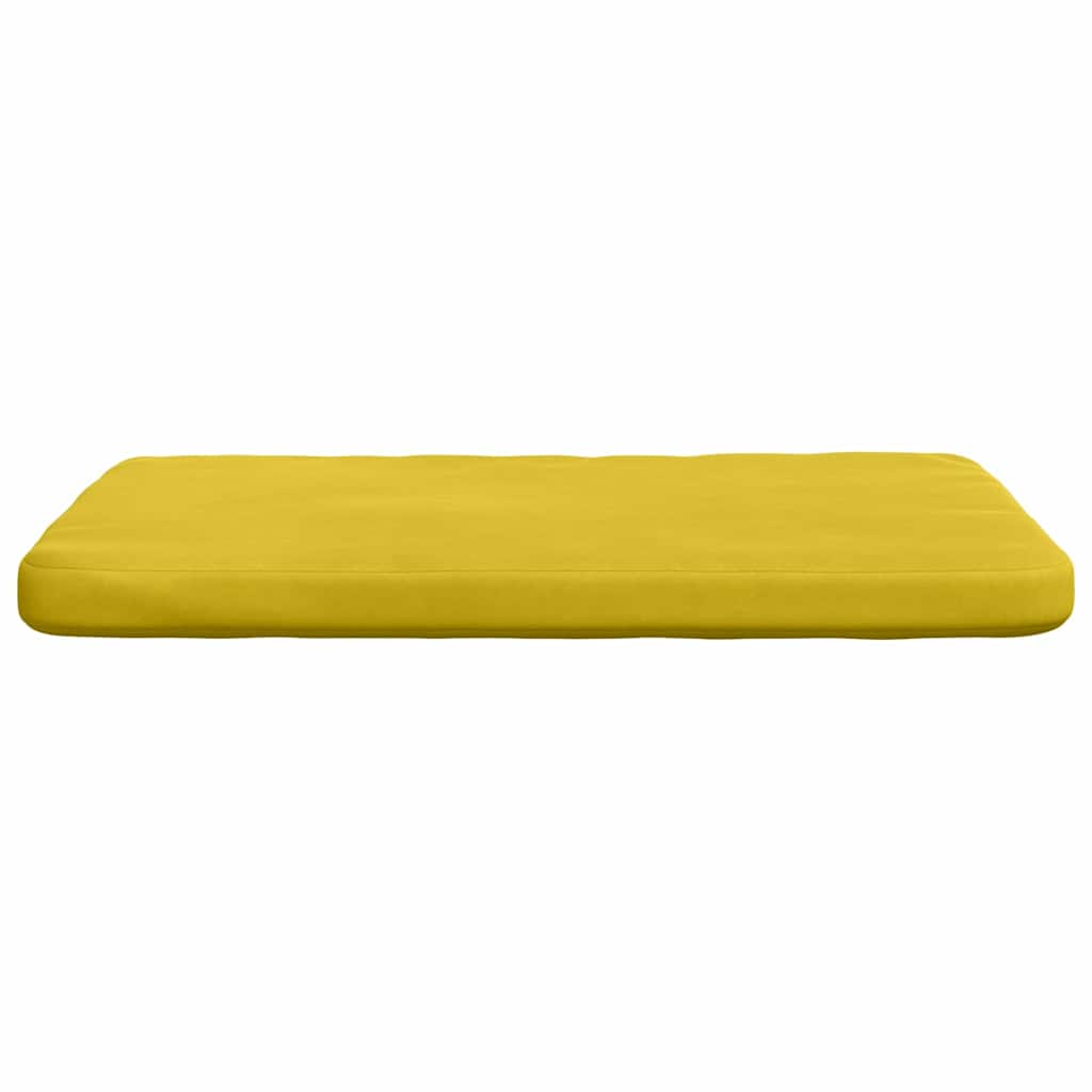 Seat Cushion Set 4 Pcs Yellow 40 X 40 X 3 Cm Velvet
