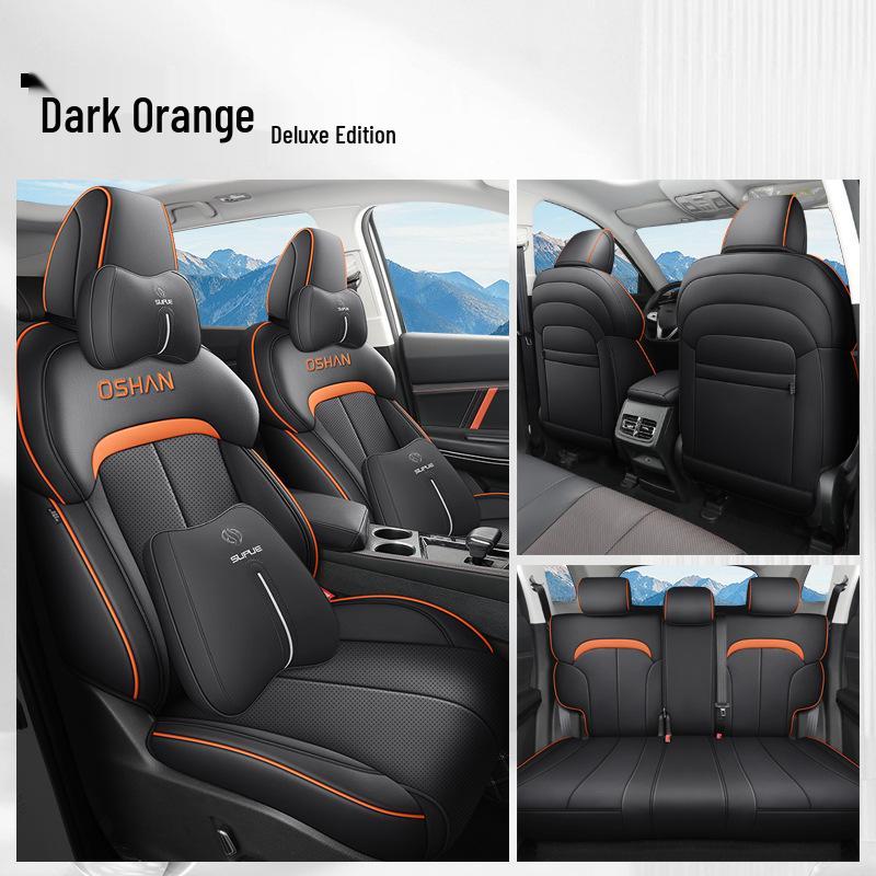 Oshan X7PLUS Leather Car Seat Cushion: All-Season, Sports Style, for Seven-Seaters