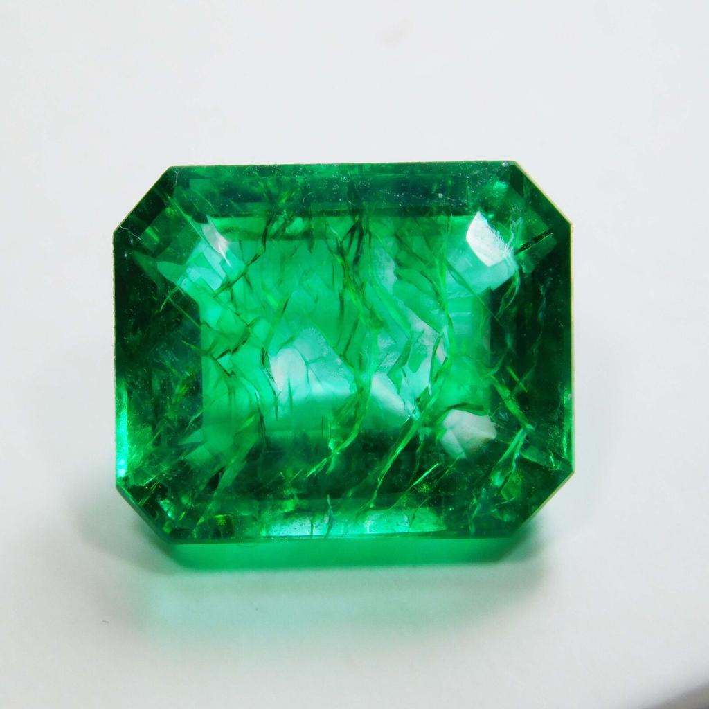 Natural Green Emerald Loose Gemstone Square 9 ct for Jewelry Making and Gem Collections
