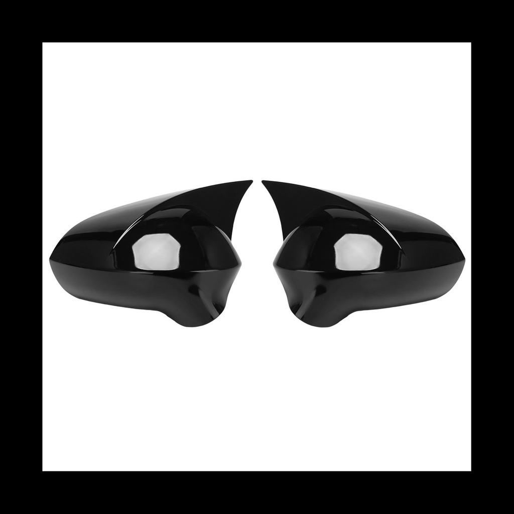 Car Mirror Cover Caps for Seat LEON 1P IBIZA 6J EXEO 3R 2008-2017 Side Rear View External Part(Black)