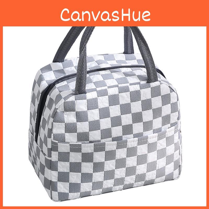 Multi-functional Bubble Grid Oxford Fabric Thermal Lunch Bag With Waterproof Feature
