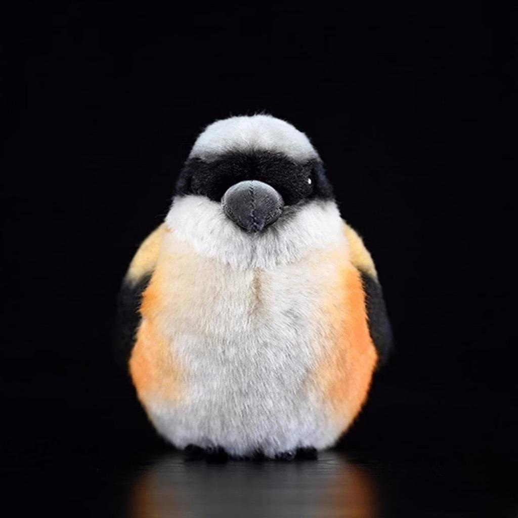 Lilizzhoumax Lifelike Tit Plush Brown Cute Stuffed Christmas Baby Shower Crying Home 12cm Tall Long-tailed Toy, Bird, Animal, Girl's Toy, Gift, Gift,