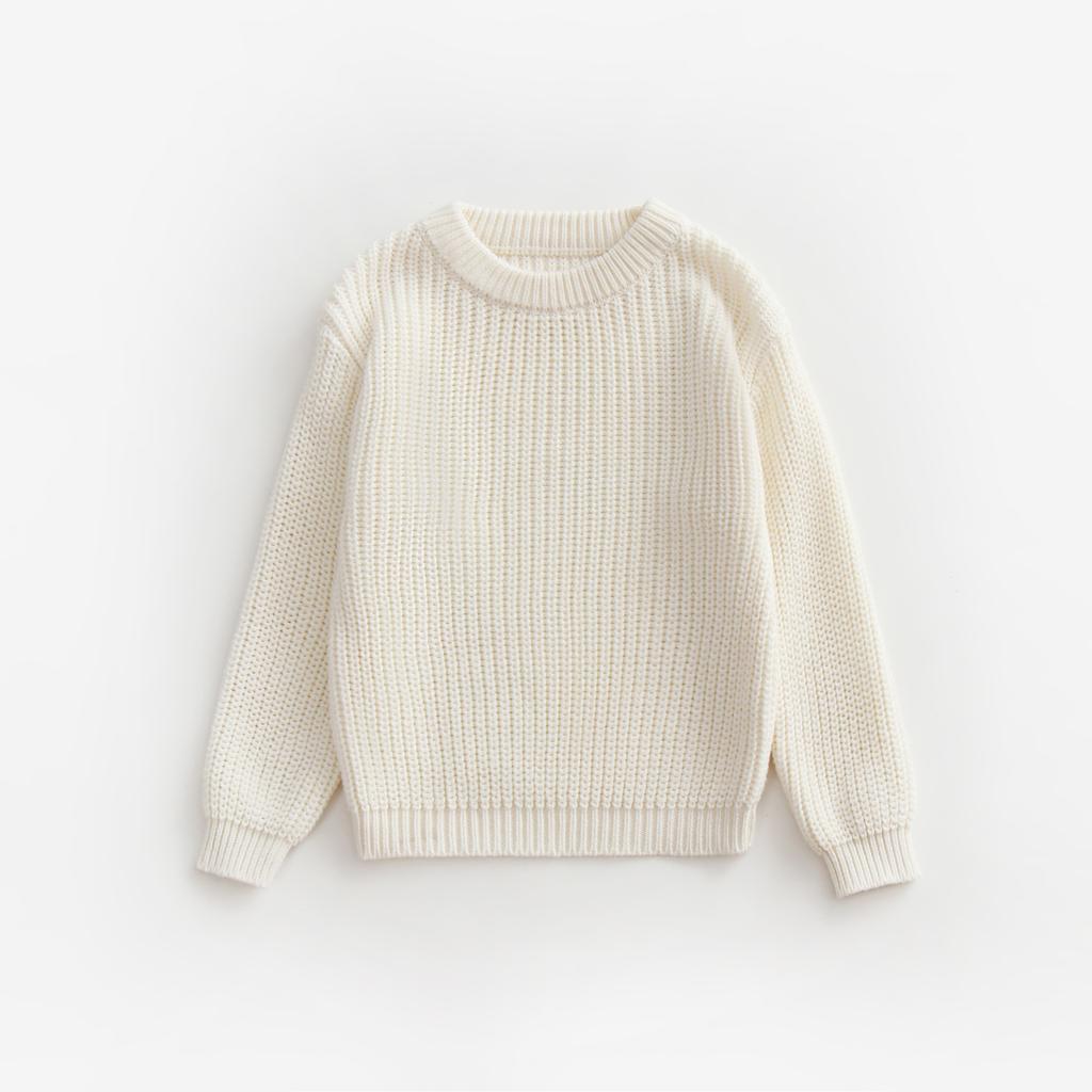 Loose Sweater Autumn and Winter Girls Baby Cute Round Neck Thick Needle Linen Pullover Knitted Bottoming Shirt