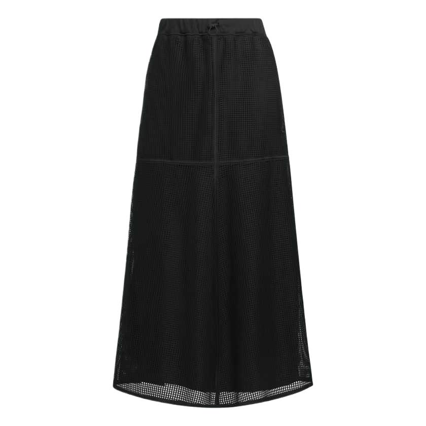Adidas Luxflow Minimalist Brand Logo Soft Durable Woven Layered Casual Long Skirt Women Skirts Black JN9986