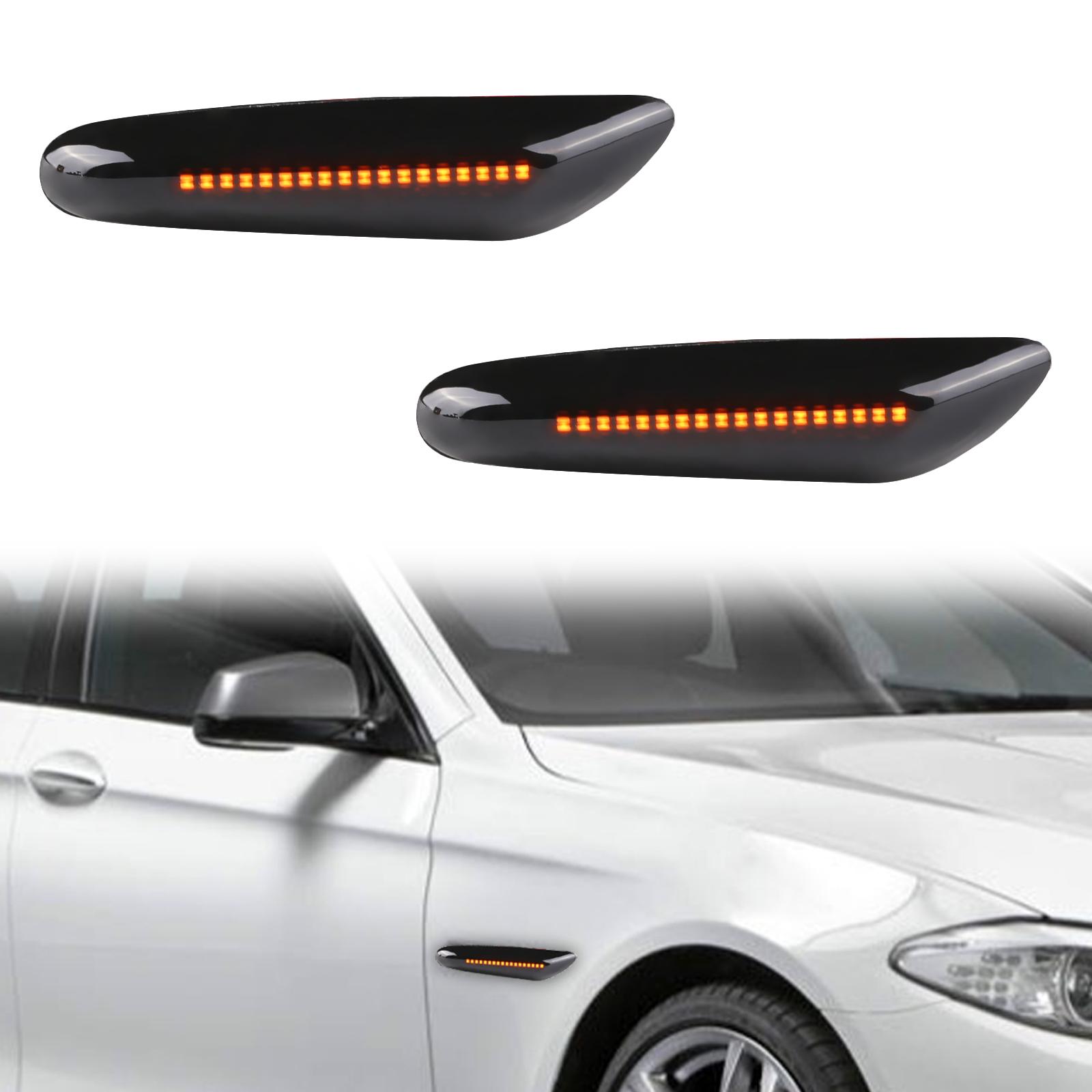 

Для E46 E60 E61 E81 E82 E83 E84 E87 E88 E90 E91 E92 2 шт. светодиодный динамический боковой габаритный указатель поворота последовательный поворотник