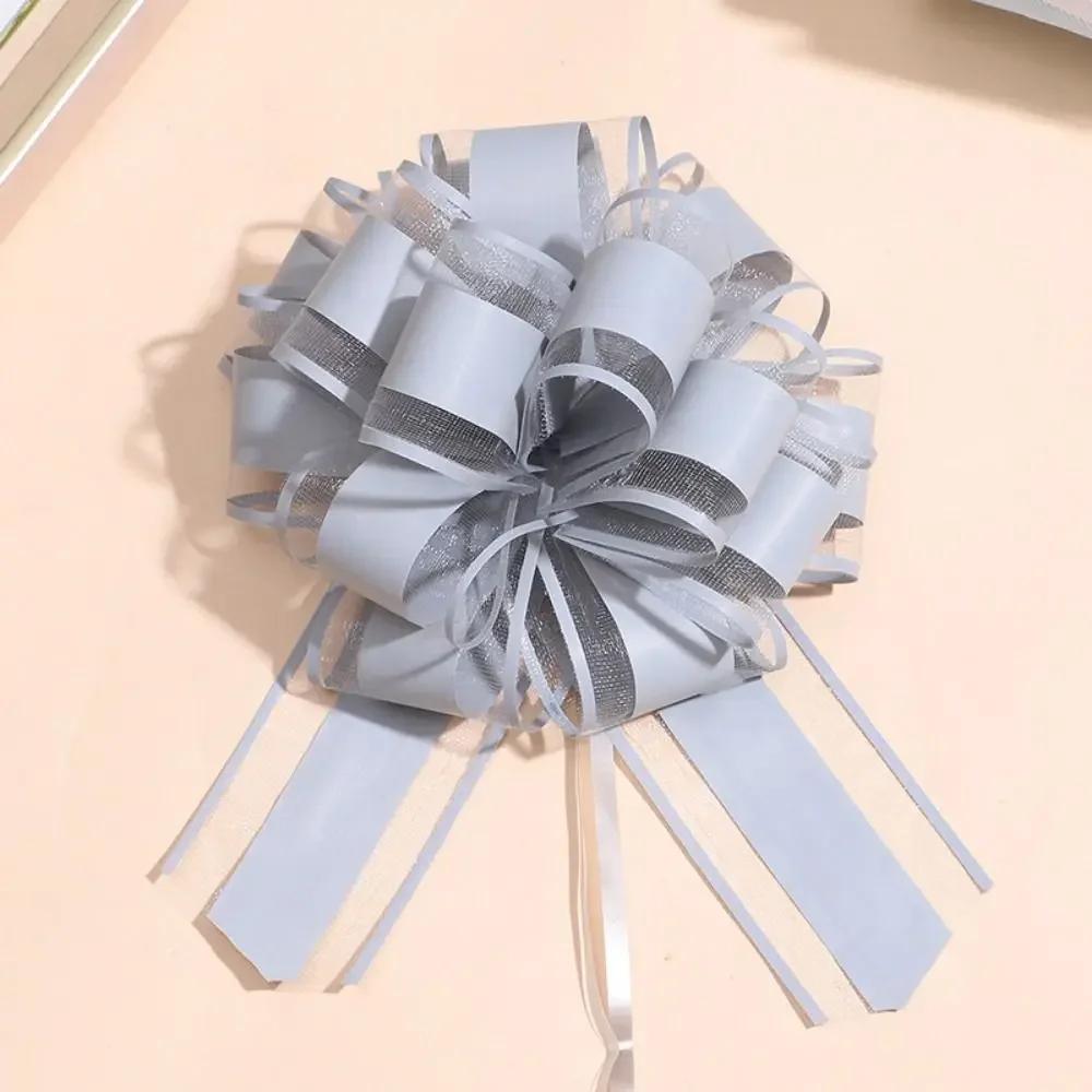 1pc Snow Yarn Pull Bow Ribbon Big Car Bow for Cars Birthday Christmas Presents Gift Decoration Ribbon Wedding Pull Flower