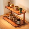 Multi-Purpose Desktop Cup Holder Organizer for Office/Home, 2-tier Space Saving Coffee Mug Rack for Water Bottles & Tea Set