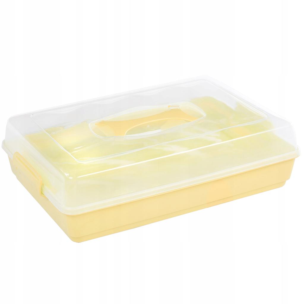KADAX Pojemnik Plastikowy Prostokątny Na Ciasto Wypieki Tort Pudełko Duży